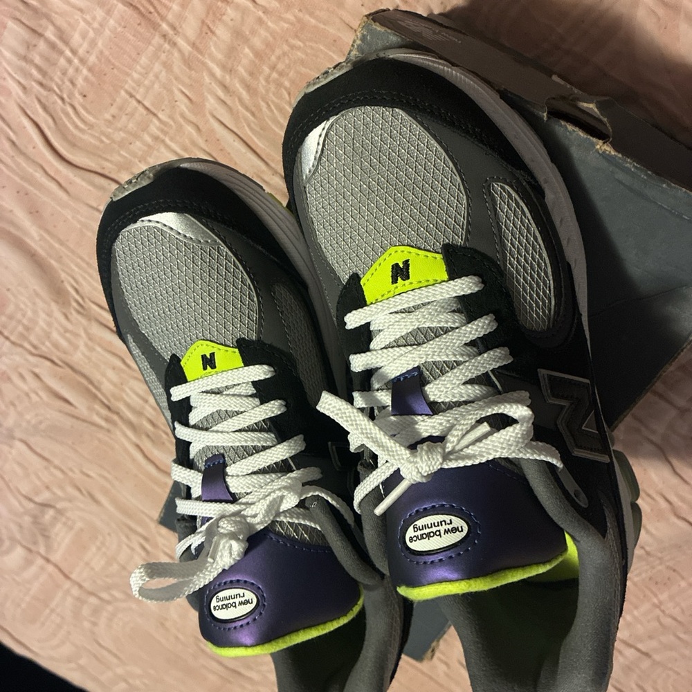 New Balance Gray and Lime Running Shoes